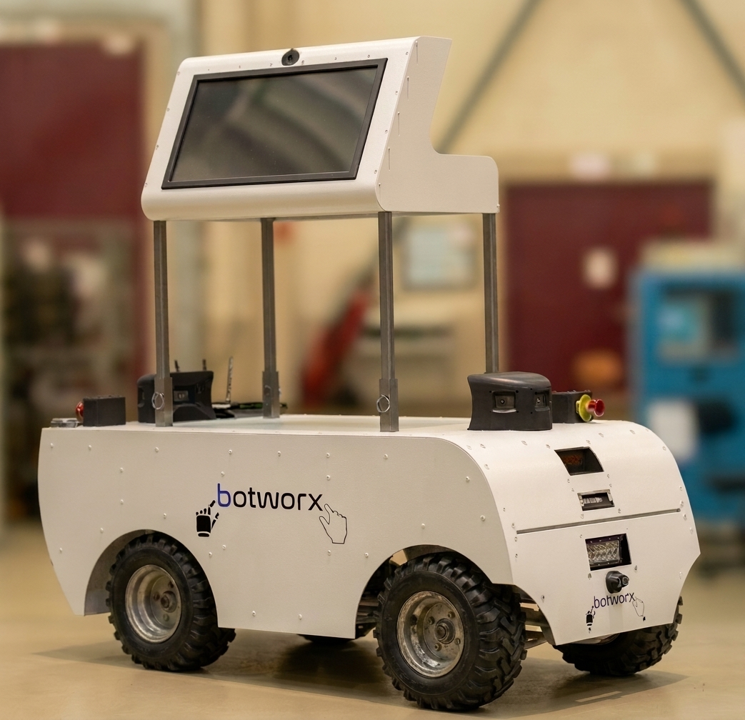 BotKiosk autonomous service robot with interactive display