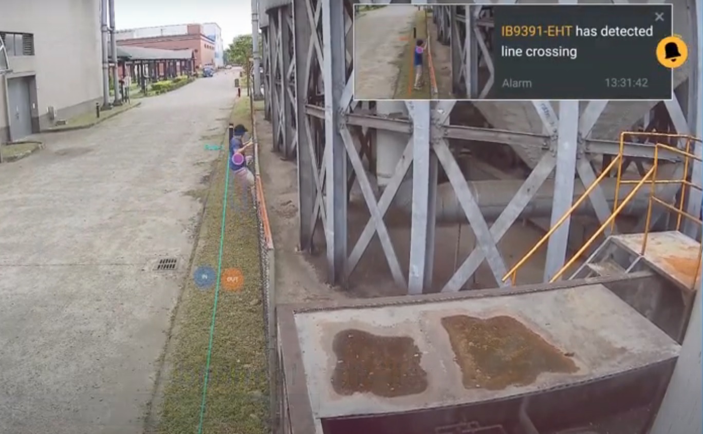 Virtual line crossing detection