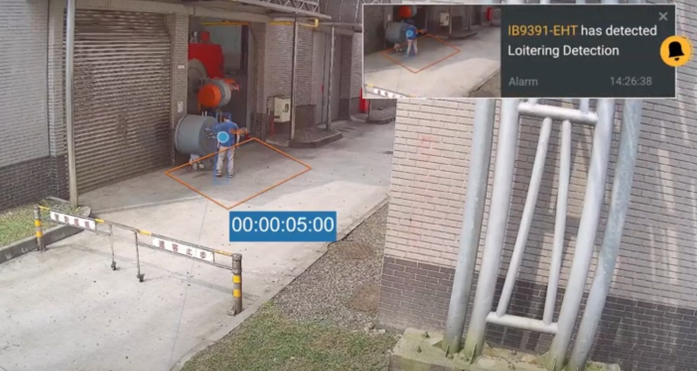 Loitering detection with dwell time