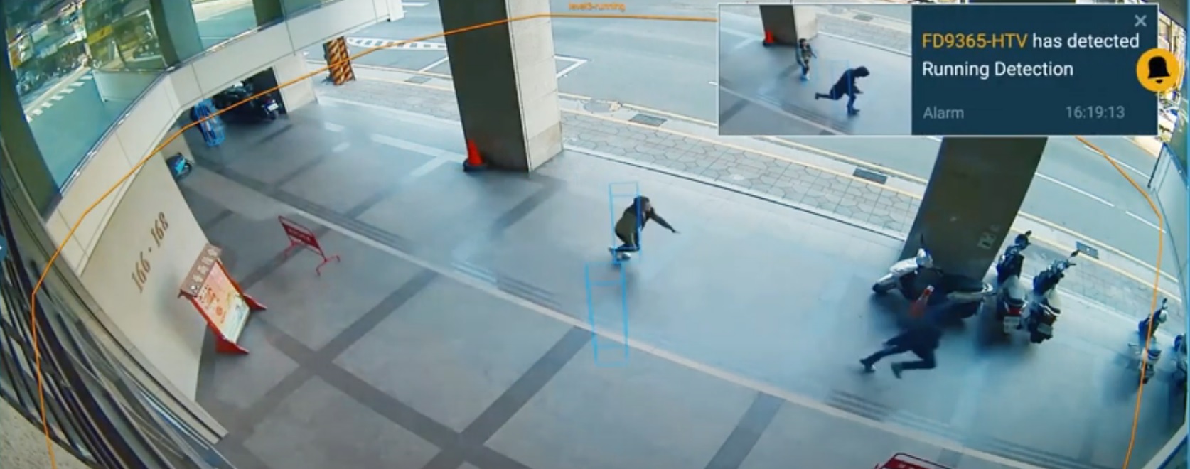 Running detection alert