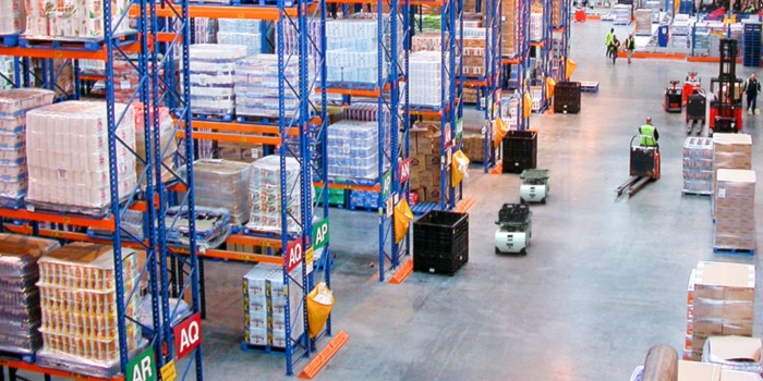 Fleet of BotMovers across warehouse